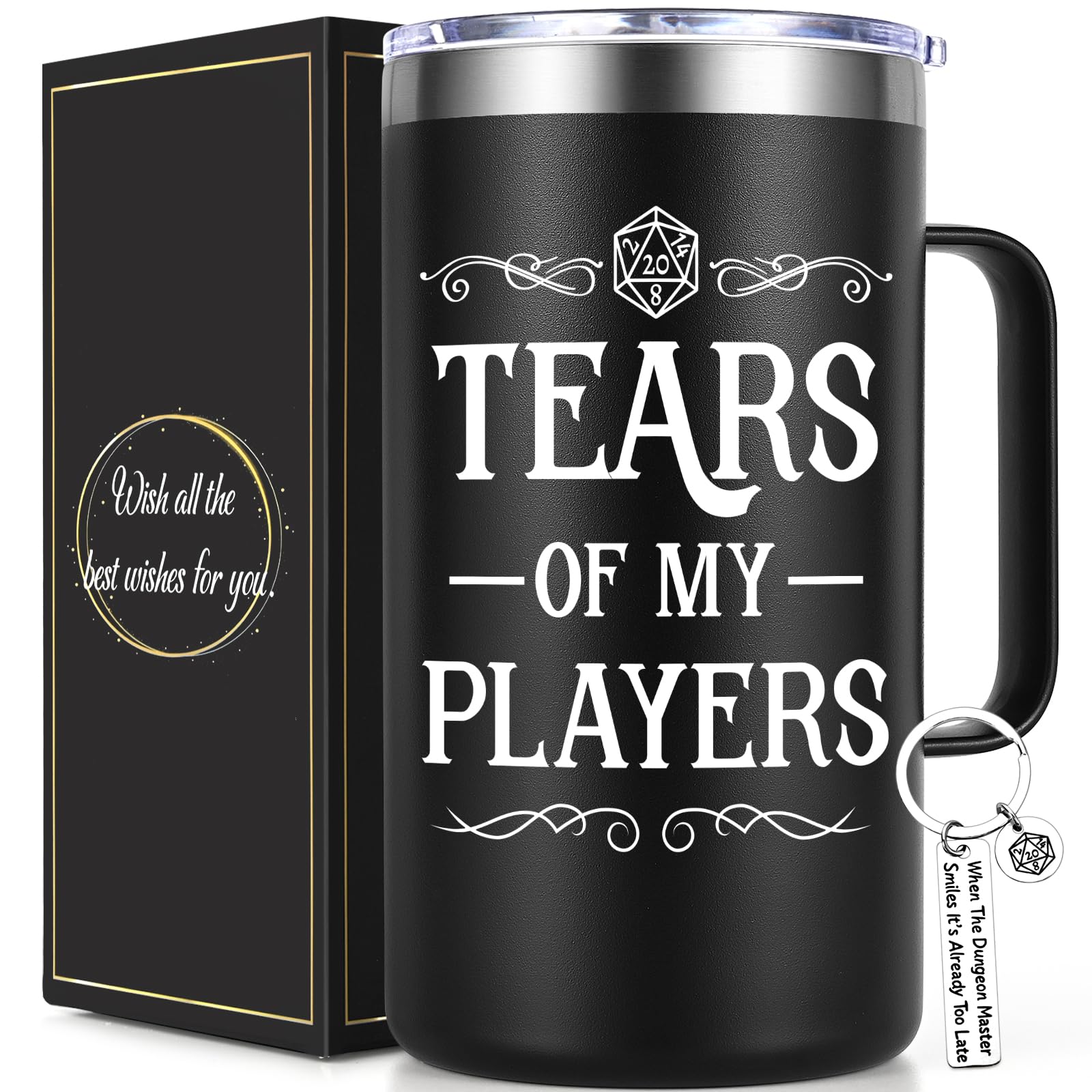 Lifecapido Tears of My Players mug with lid for hot drinks and on-the-go use