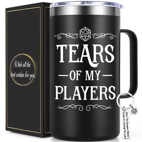 Lifecapido Tears of My Players mug with lid for hot drinks and on-the-go use