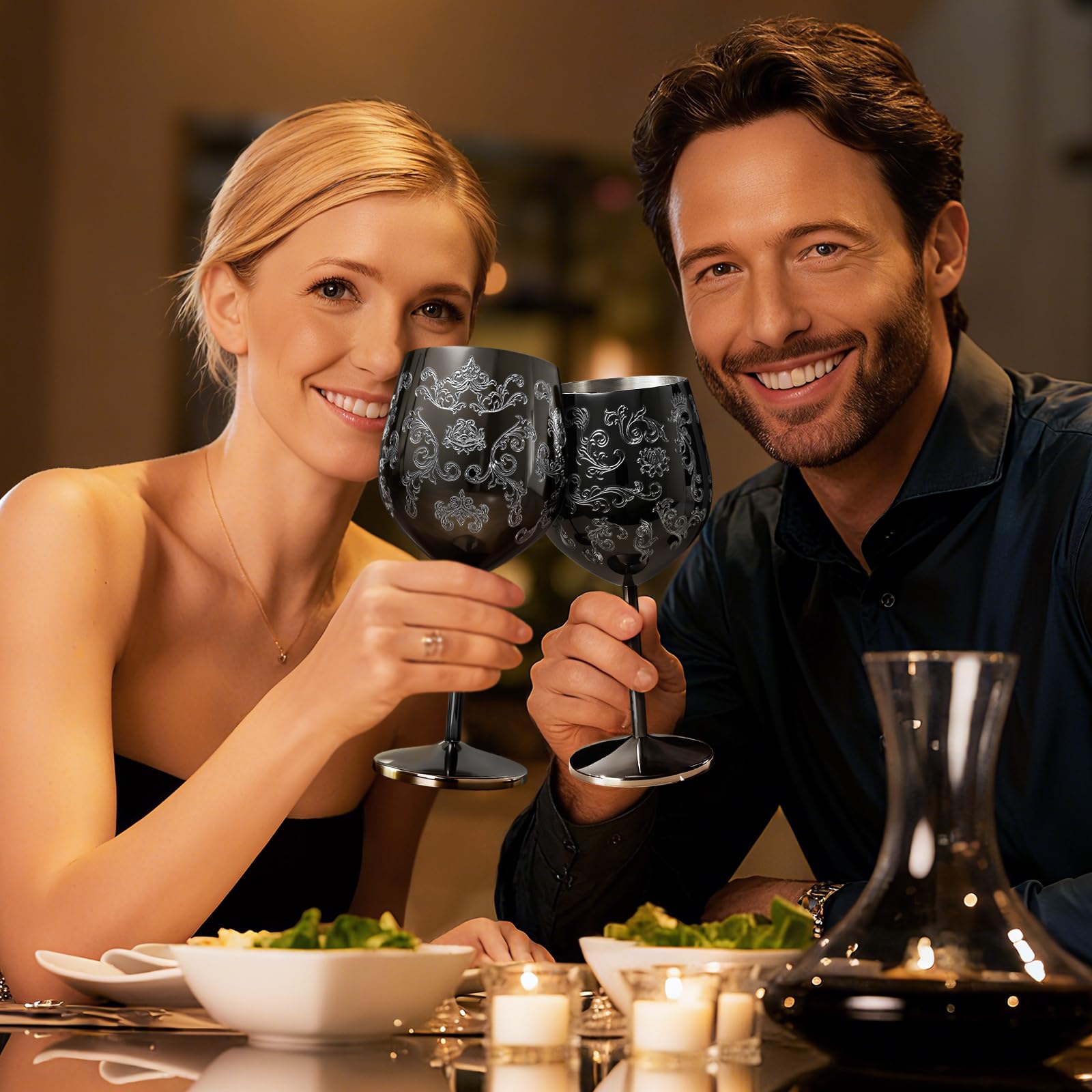 Lifecapido wine glasses on a dining table for refined, reusable elegance.