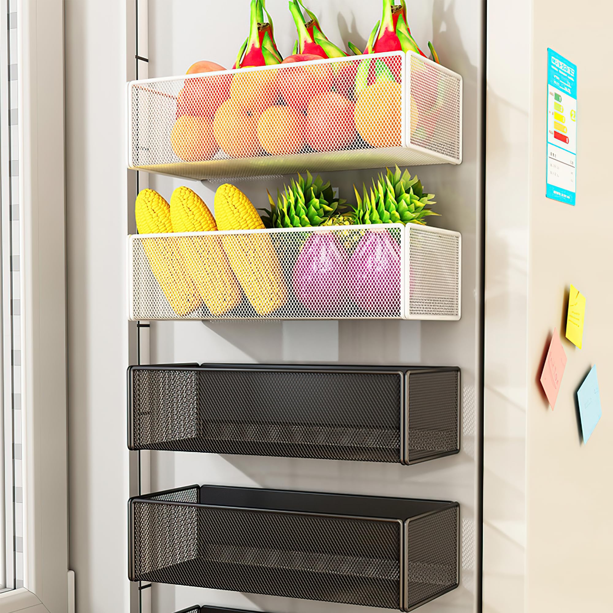 LIFEFAN magnetic mesh bin for spices on metal shelf