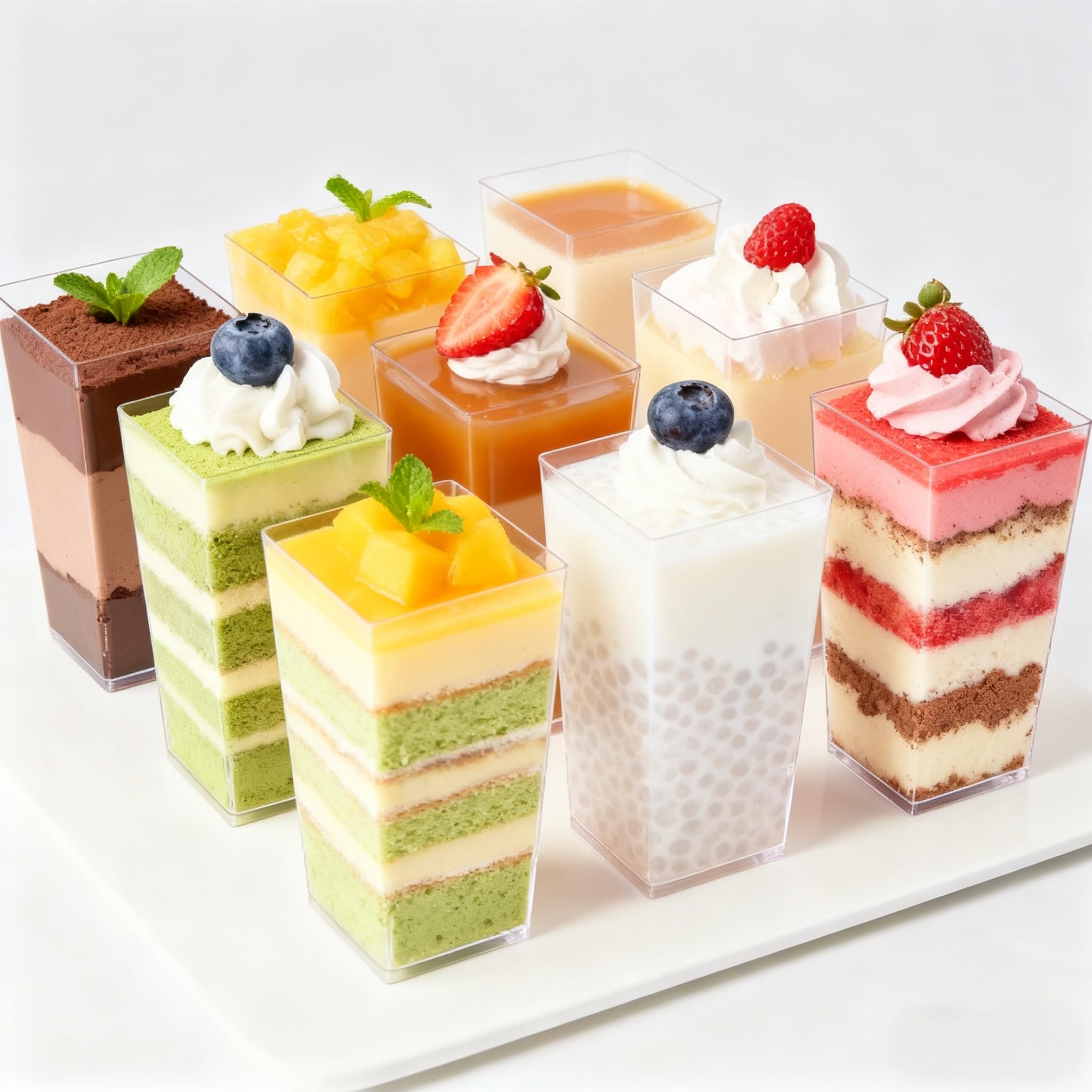 LifeIdeas durable transparent plastic dessert cups resist breakage.