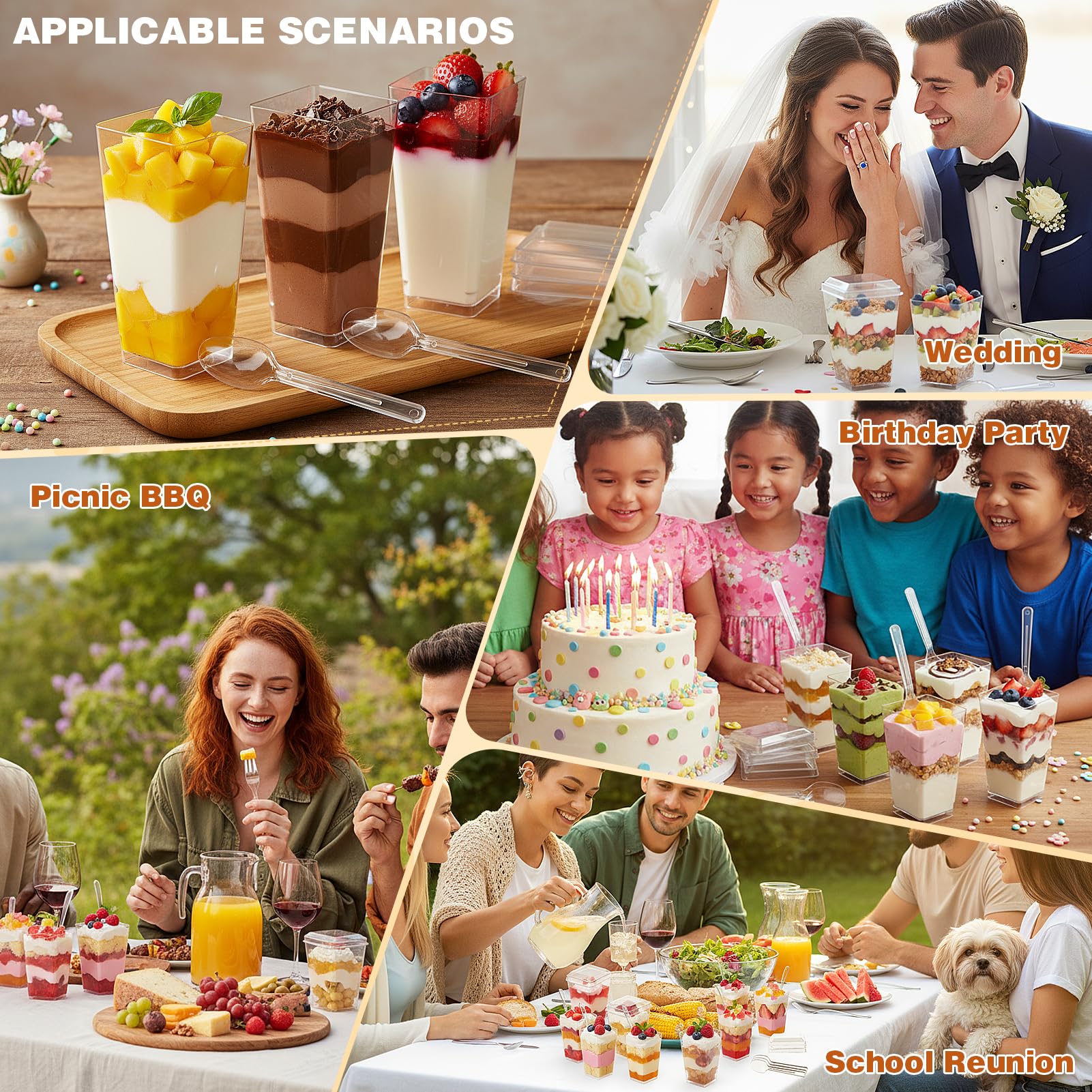 LifeIdeas versatile-use cups suit fruit, yogurt, or cake at gatherings.