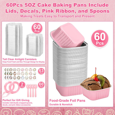 LifeisLuck pink mini loaf pans add color and convenience for treats.