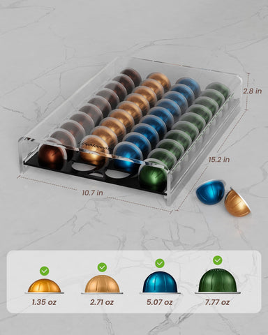 LifeMoreasy 40-pod organization view with individual holes prevents pods from rolling