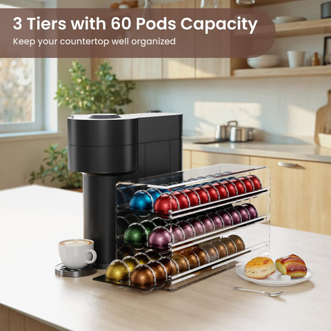 LifeMoreasy space-saving acrylic organizer fits busy countertops