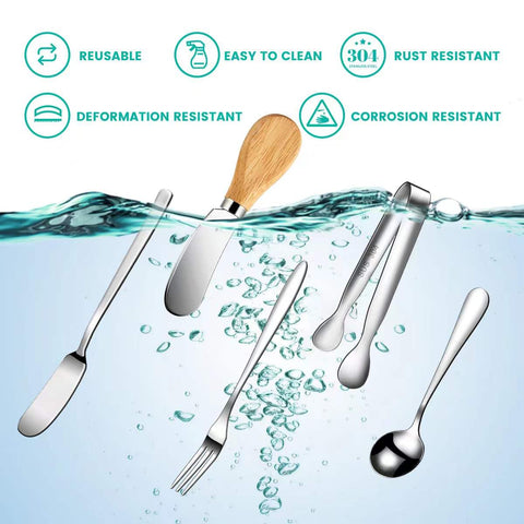 LifeMusican mini tongs for precise serving of bites and cheeses