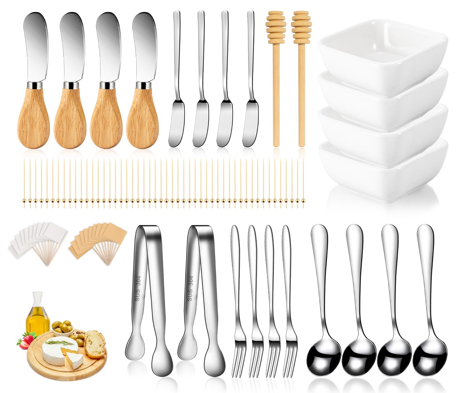 LifeMusican wooden-handle cheese spreader with a mirror blade for smooth spreading
