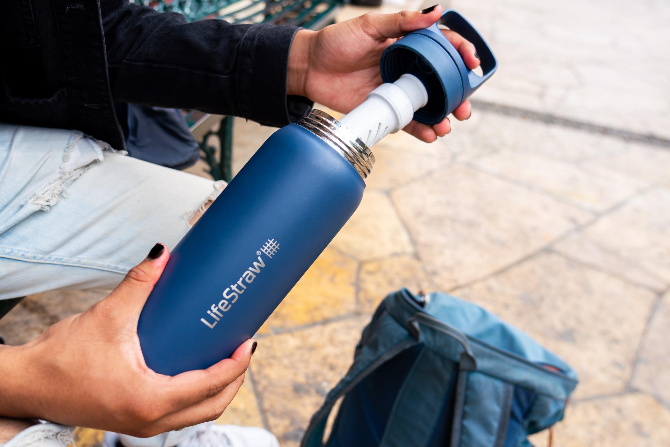 LifeStraw Go Series double-wall insulation keeps drinks cold longer
