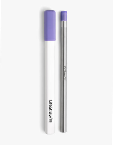 LifeStraw Sip stainless steel filter straw removes microplastics for on-the-go hydration.