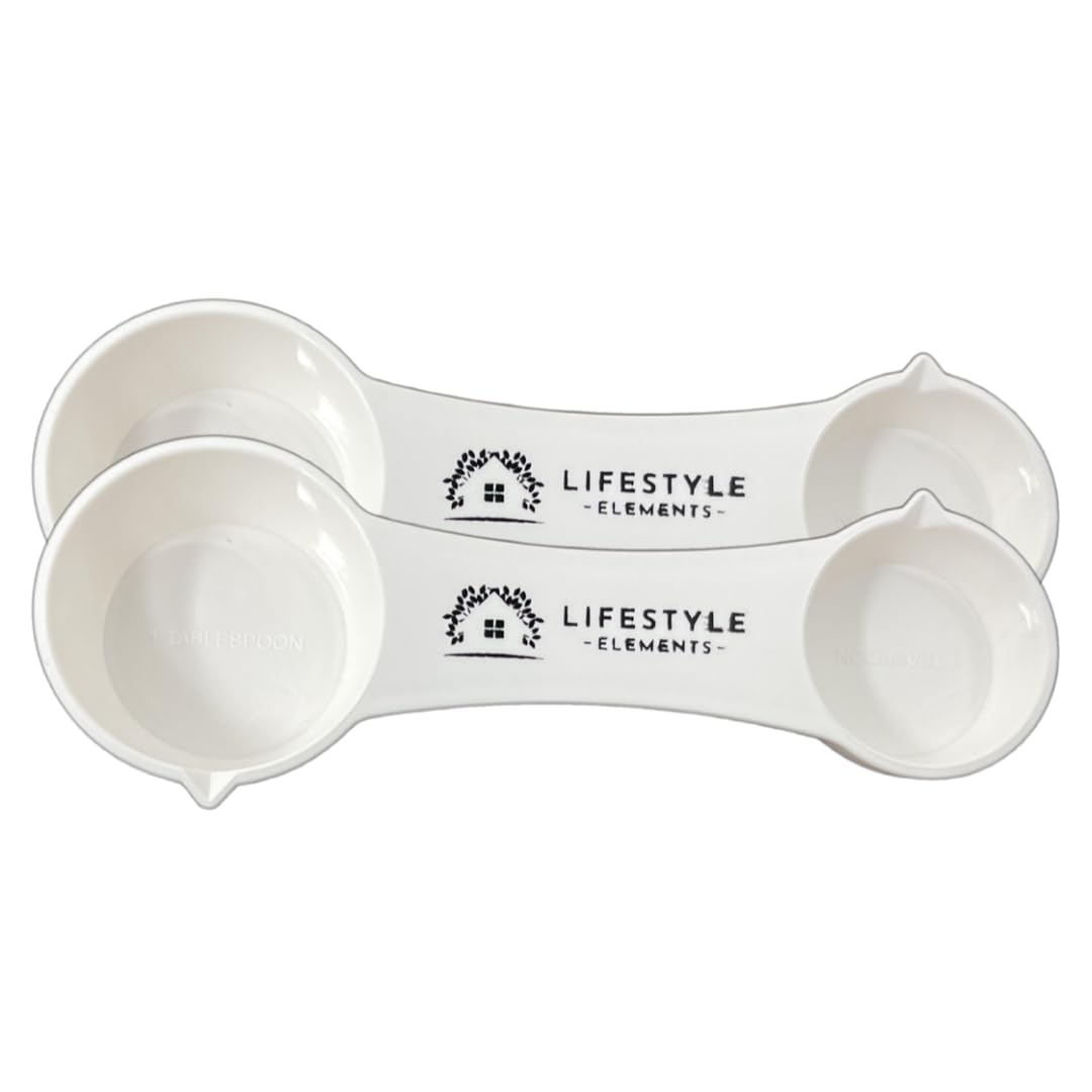 Lifestyle Elements all-in-one spoons showing 1 tbsp measure for accurate dry ingredient portions