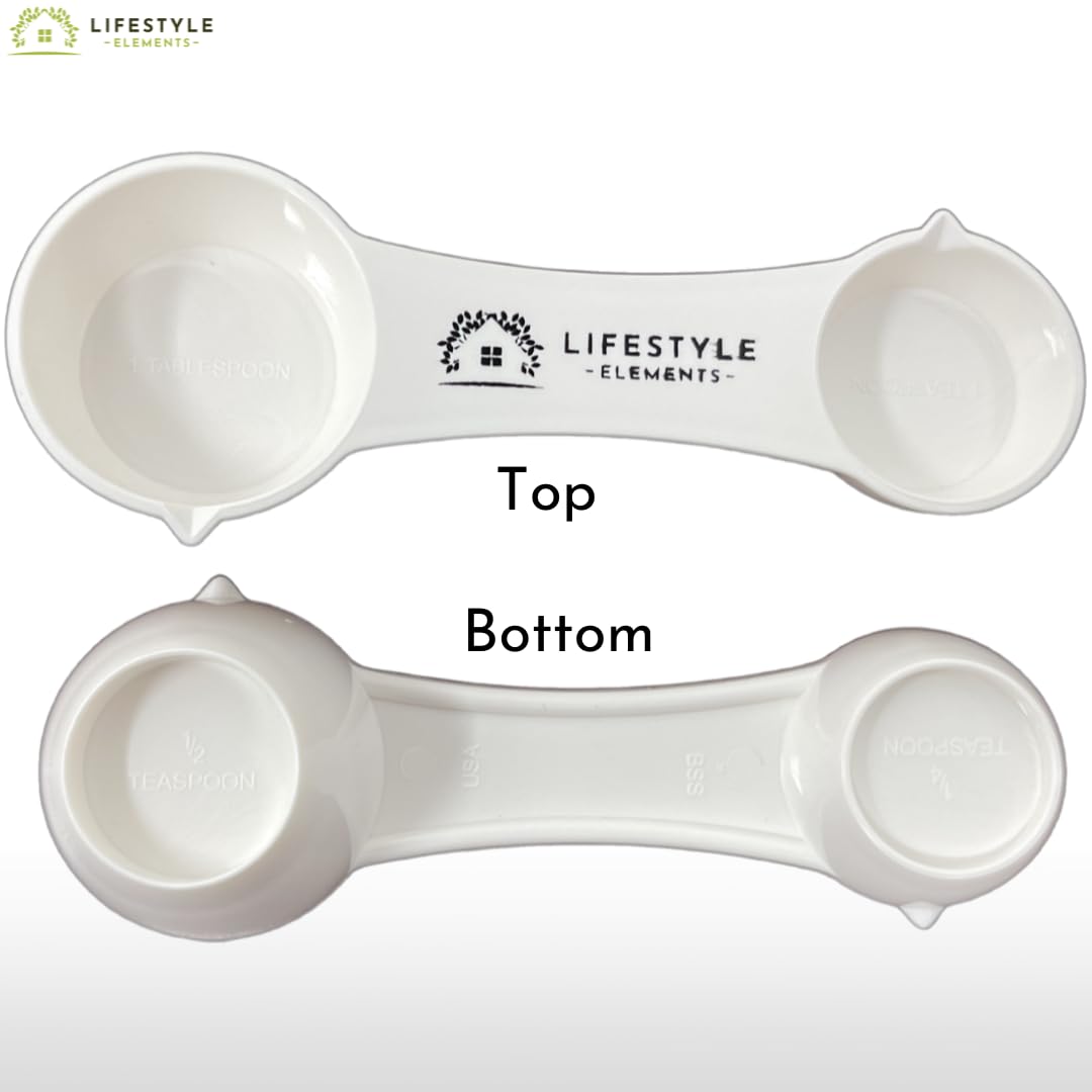Lifestyle Elements all-in-one spoons displaying 1 tsp measurement for spices and liquids