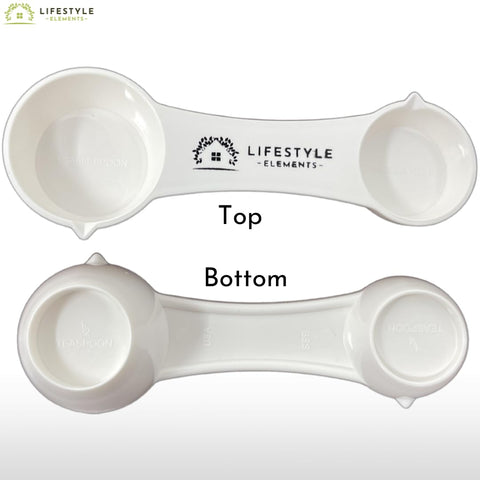 Lifestyle Elements all-in-one spoons displaying 1 tsp measurement for spices and liquids