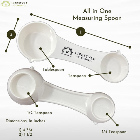 Lifestyle Elements all-in-one spoons quarter-tsp ideal for tiny amounts and flavor boosters