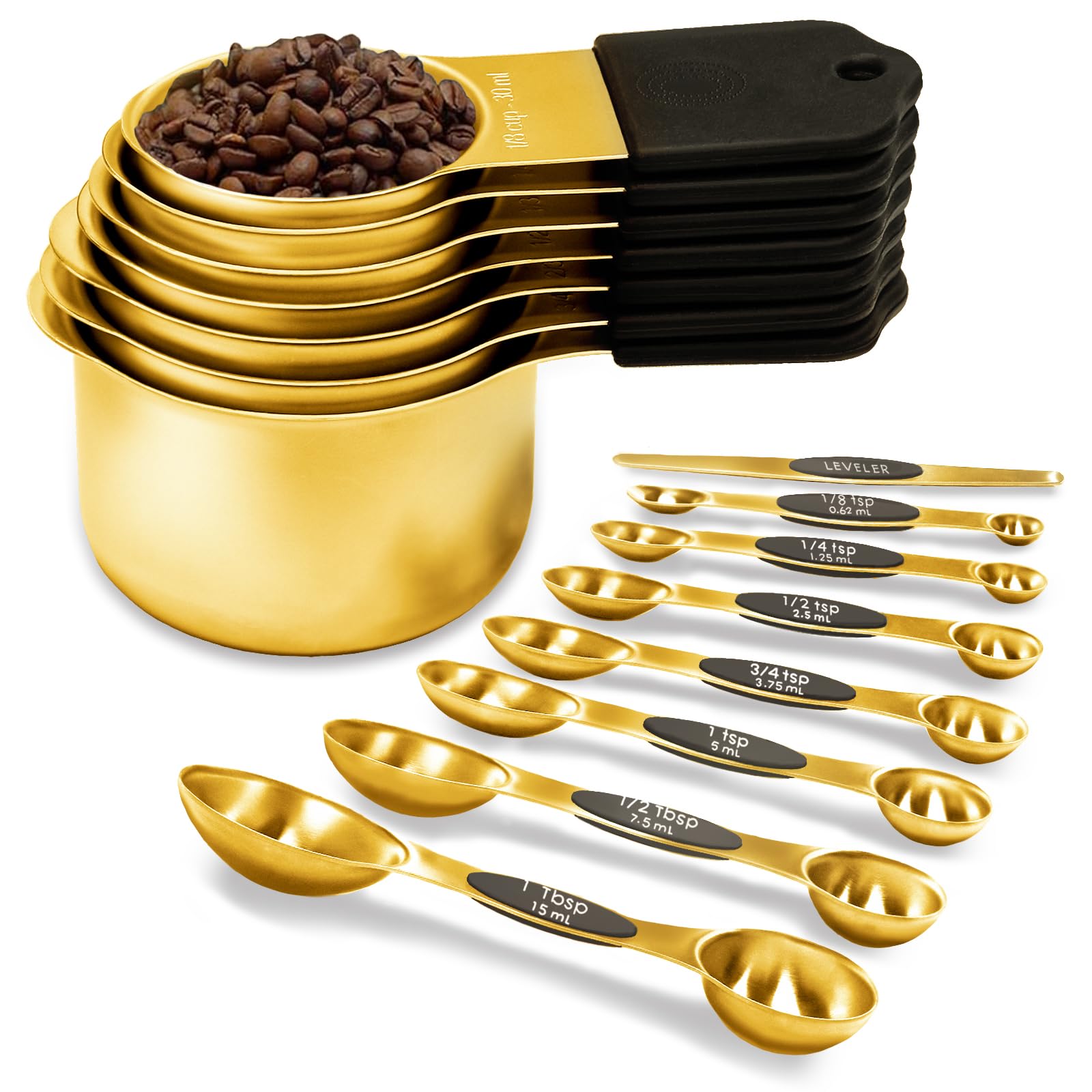 LIFETOWE magnetic cups full collection shows convenient all-in-one measuring solution for baking.