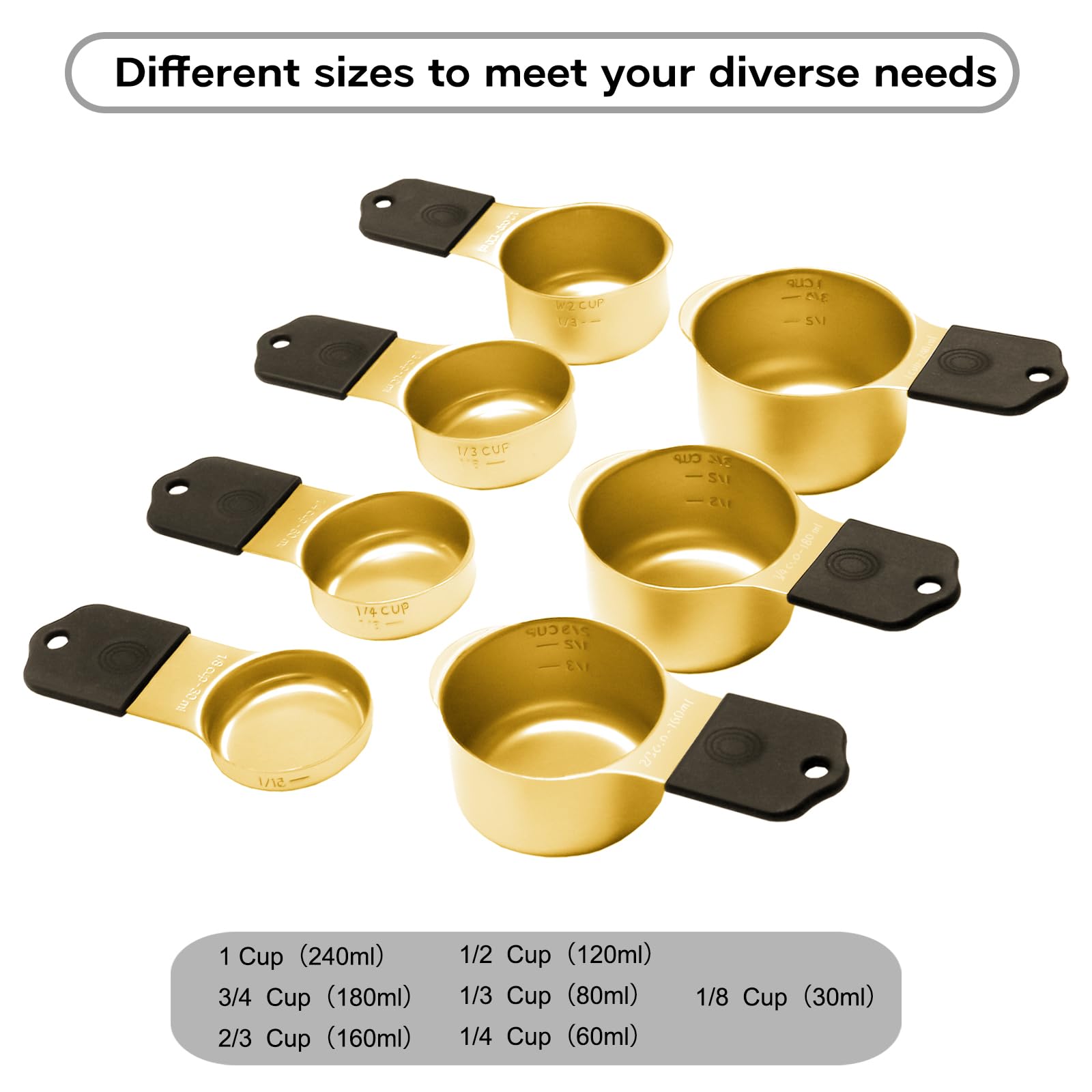 LIFETOWE magnetic cups nesting design saves space and keeps tools organized.