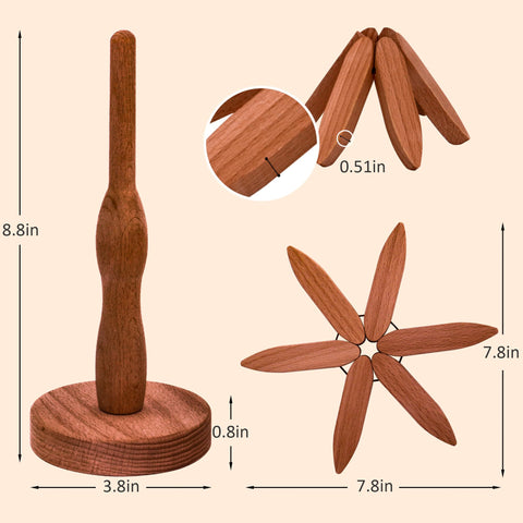 LIFETOWE tree-trivet decor adds warm natural touch to kitchen decor.