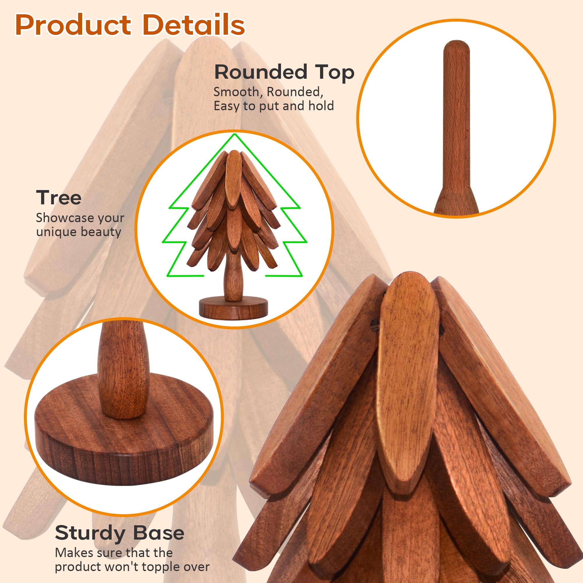 LIFETOWE tree trivet on countertop blends decor and function