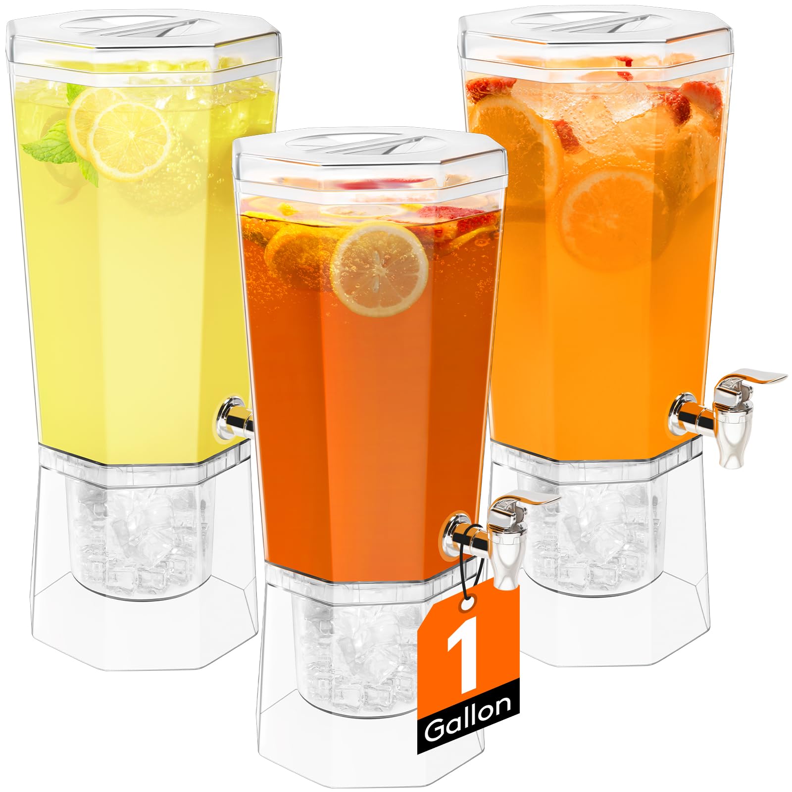Lifewit 1 gallon drink dispenser with clear body for easy party beverage monitoring.
