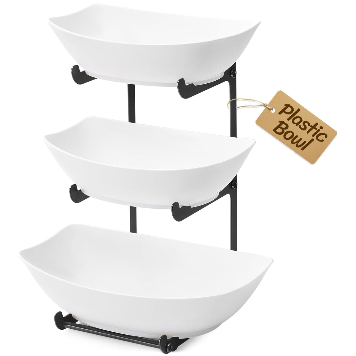 Lifewit 3-tier fruit bowl stand on countertop for organized display