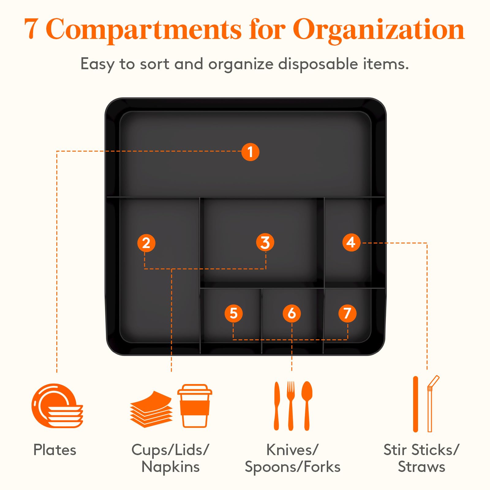 Lifewit BPA-free ABS plastic build ensures sturdy, safe storage on countertops.