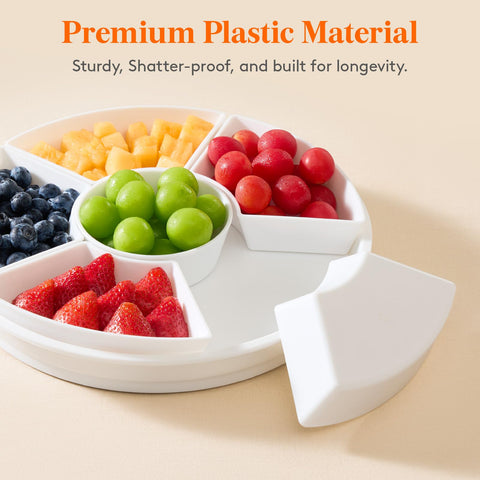 Lifewit anti-slip base keeps the tray steady during serving.