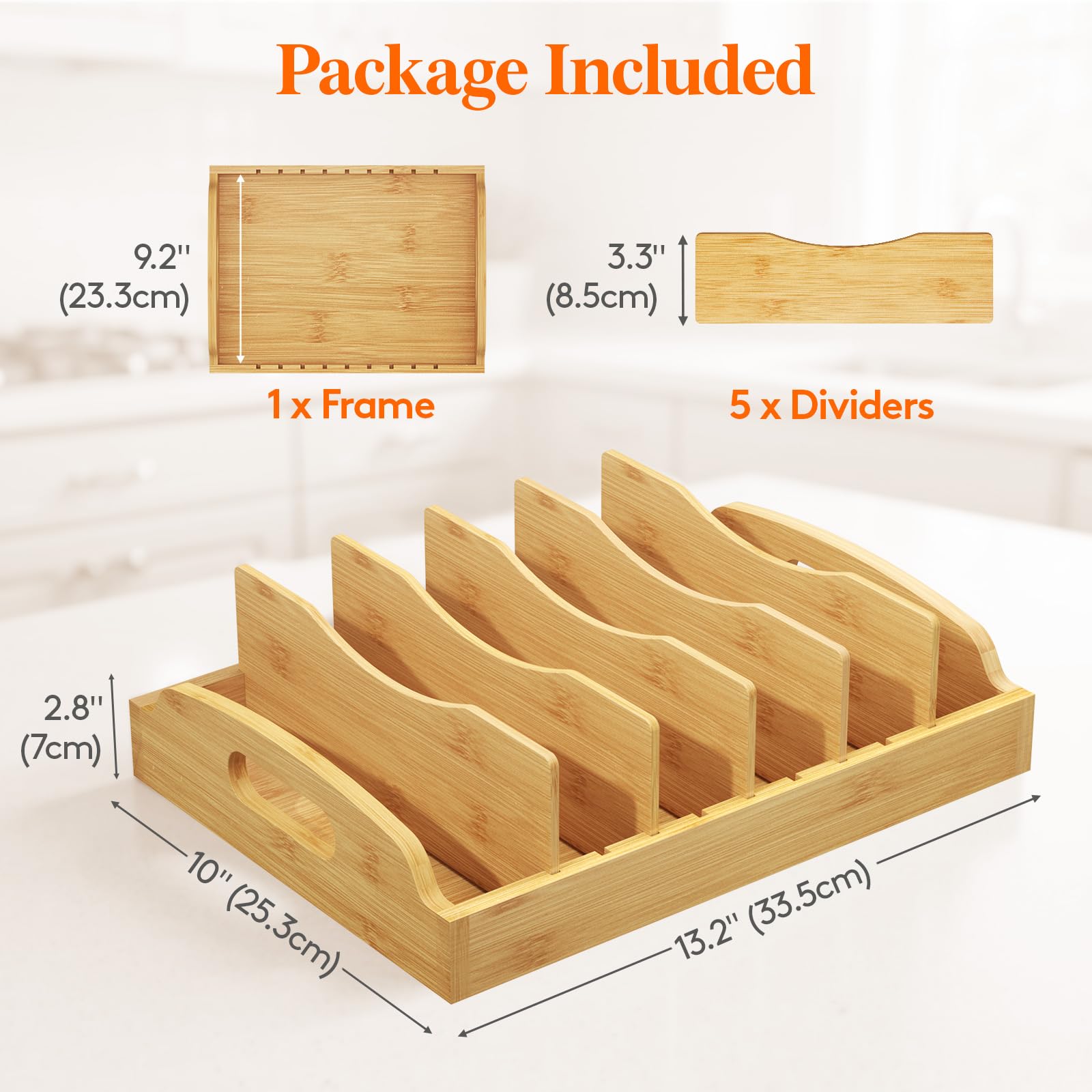 Lifewit adjustable dividers organize lids of different sizes efficiently.