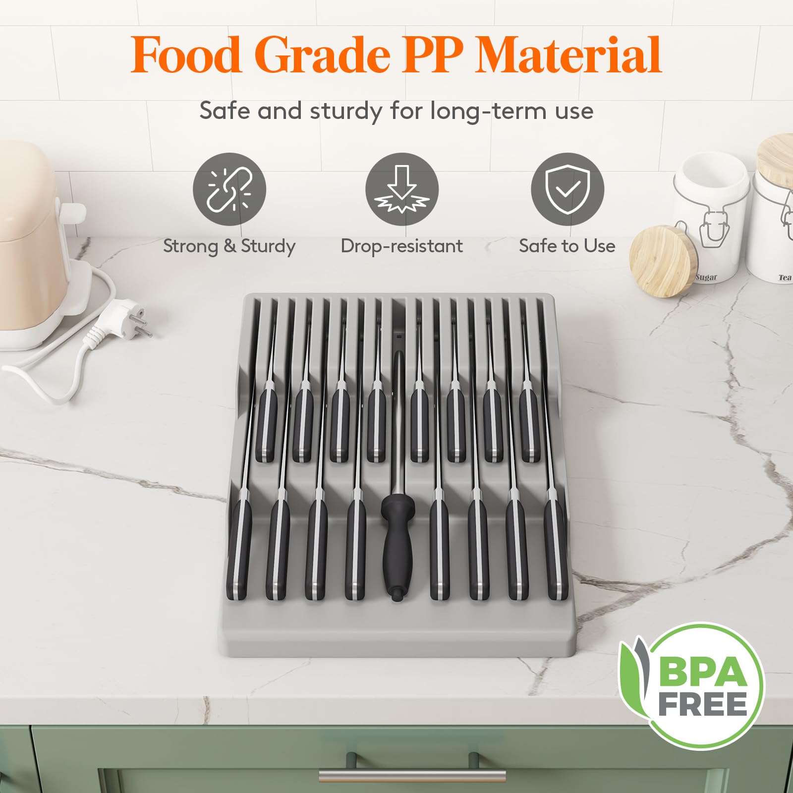 Lifewit BPA-free design supports clean kitchen organization.