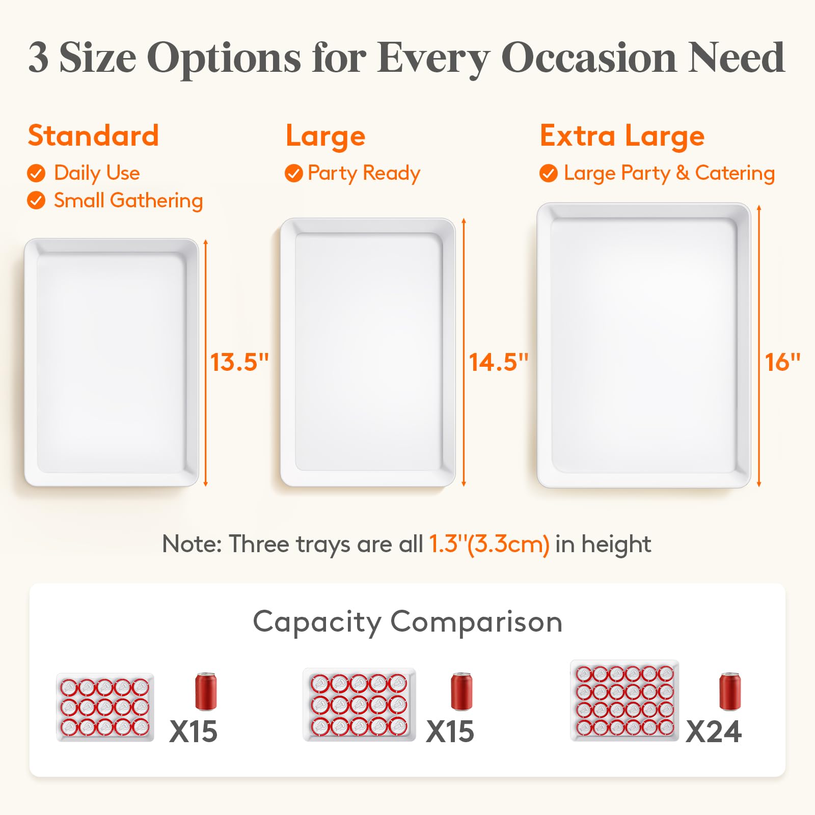 Lifewit BPA-free plastic trays, durable daily-use display pieces.