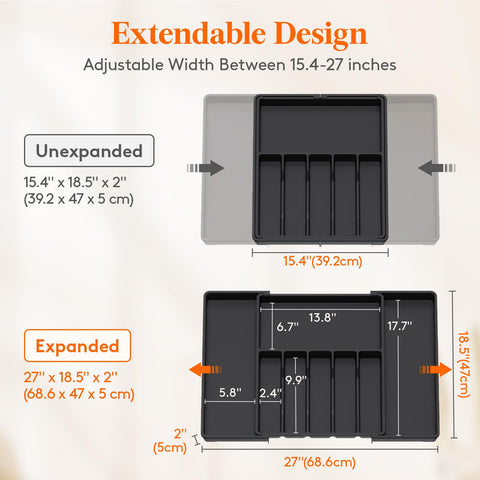 Lifewit BPA-free PP material ensures safe, durable utensil storage