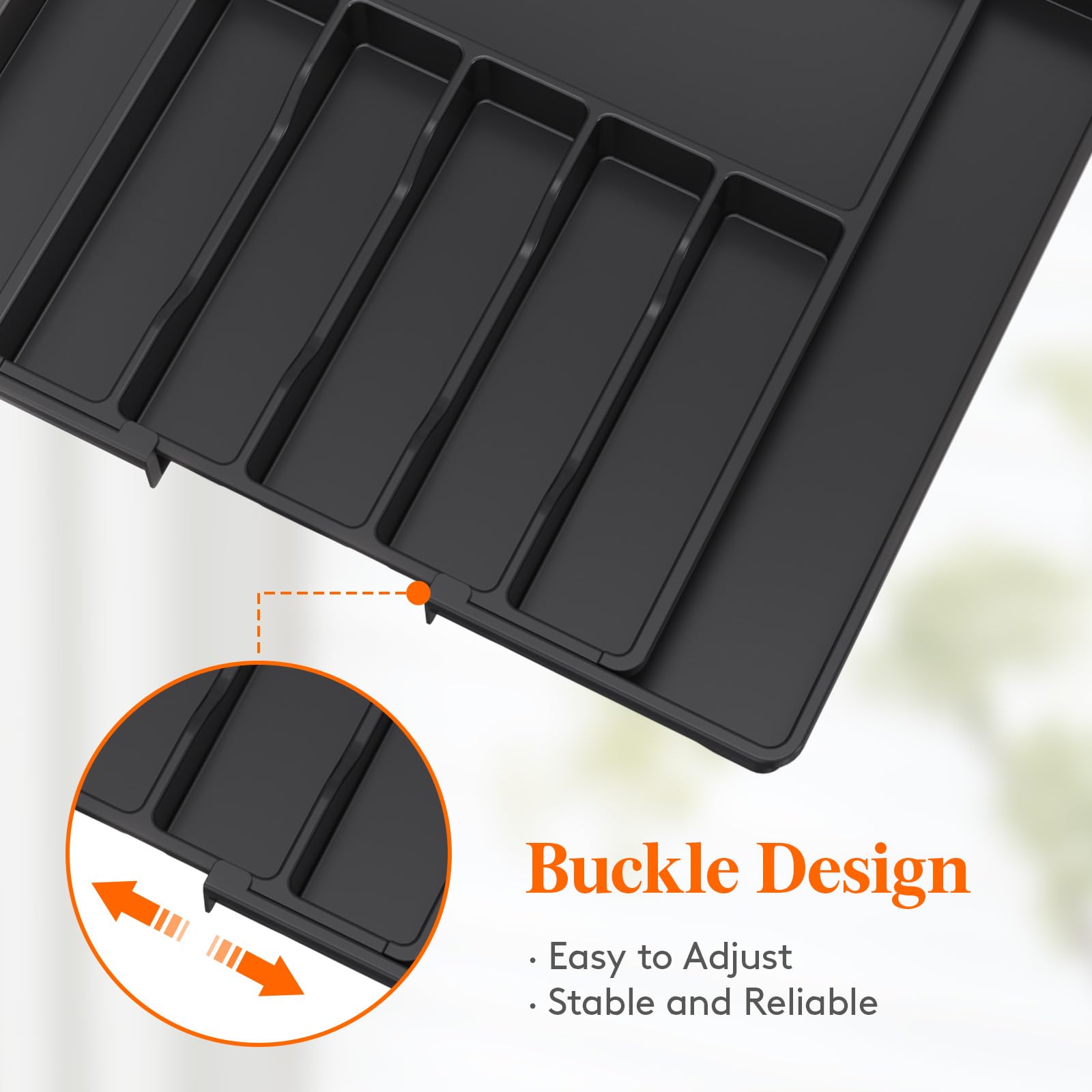 Lifewit buckle design allows smooth sliding and stable partitioning