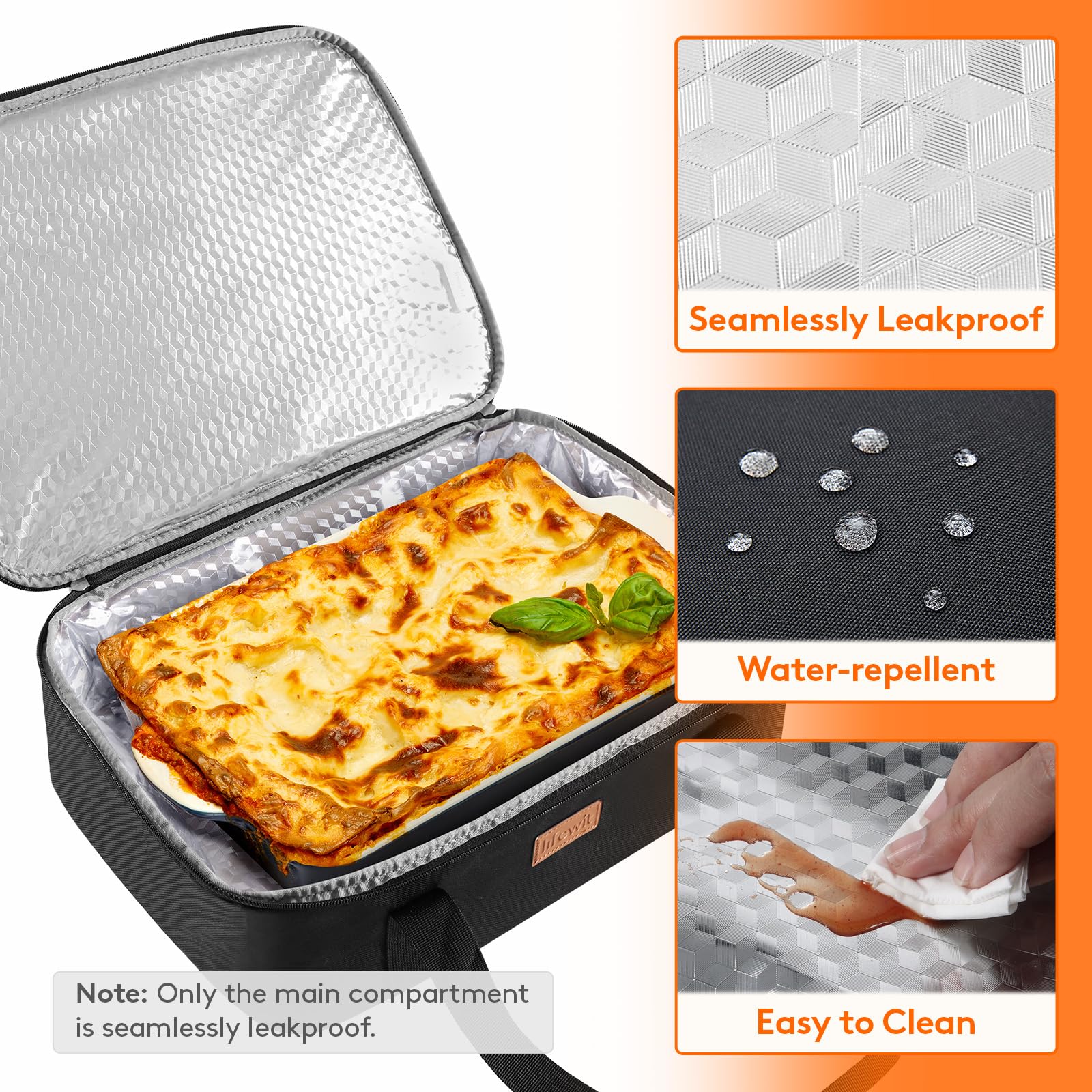 Lifewit wide-opening carrier with zipper for easy packing.