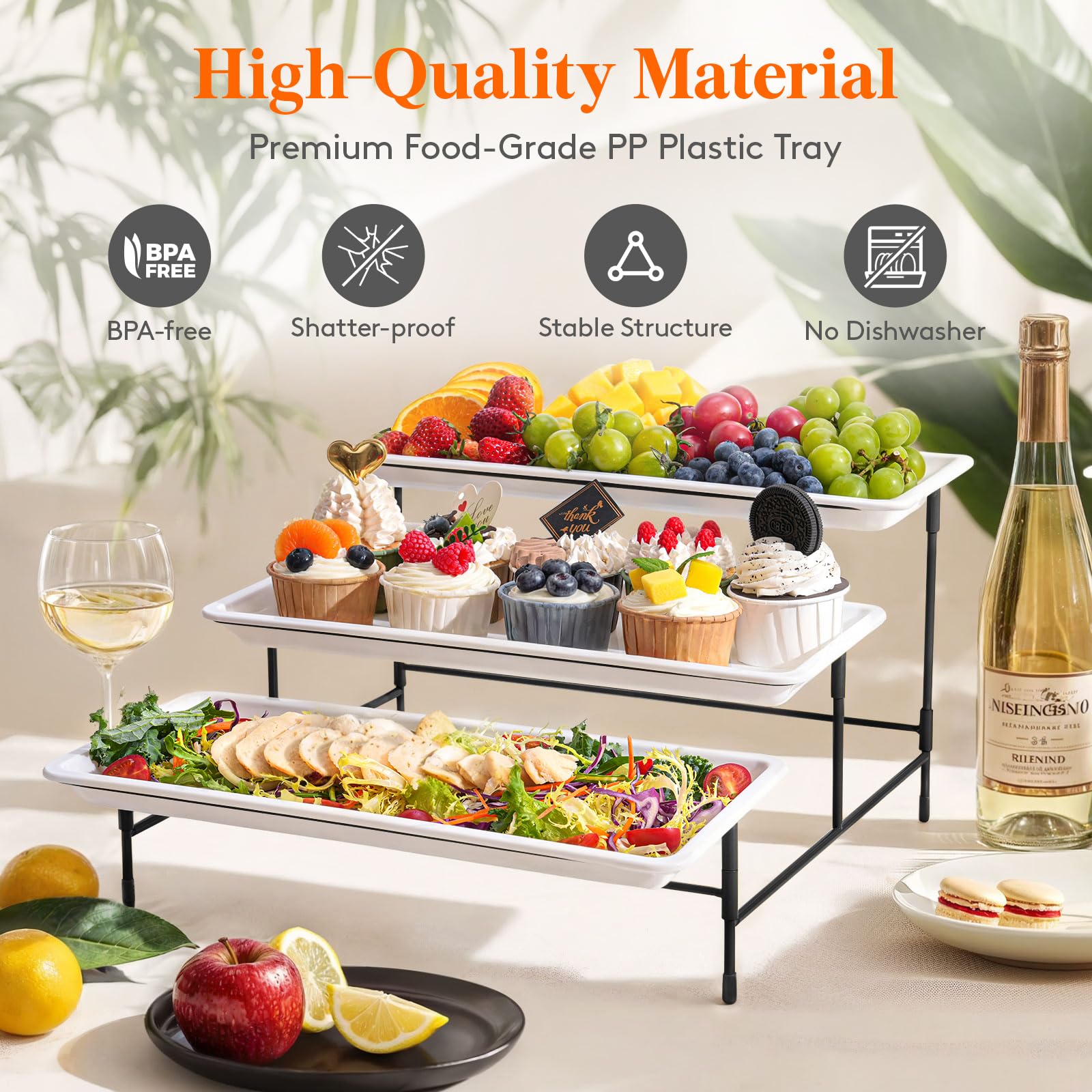 Lifewit dessert display on tray elevates treats at birthdays or celebrations.