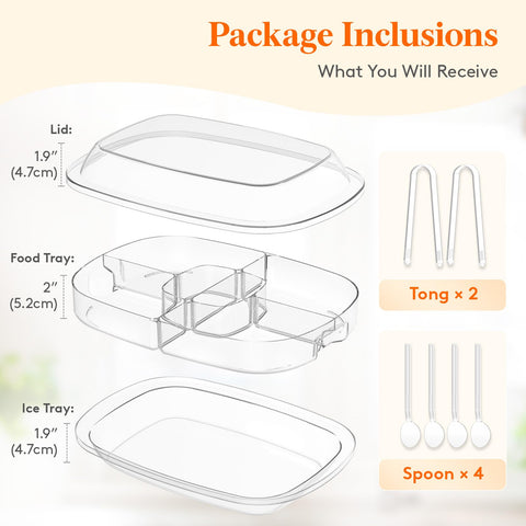 Lifewit bottom ice tray keeps crushed ice for cool, fresh presentation.