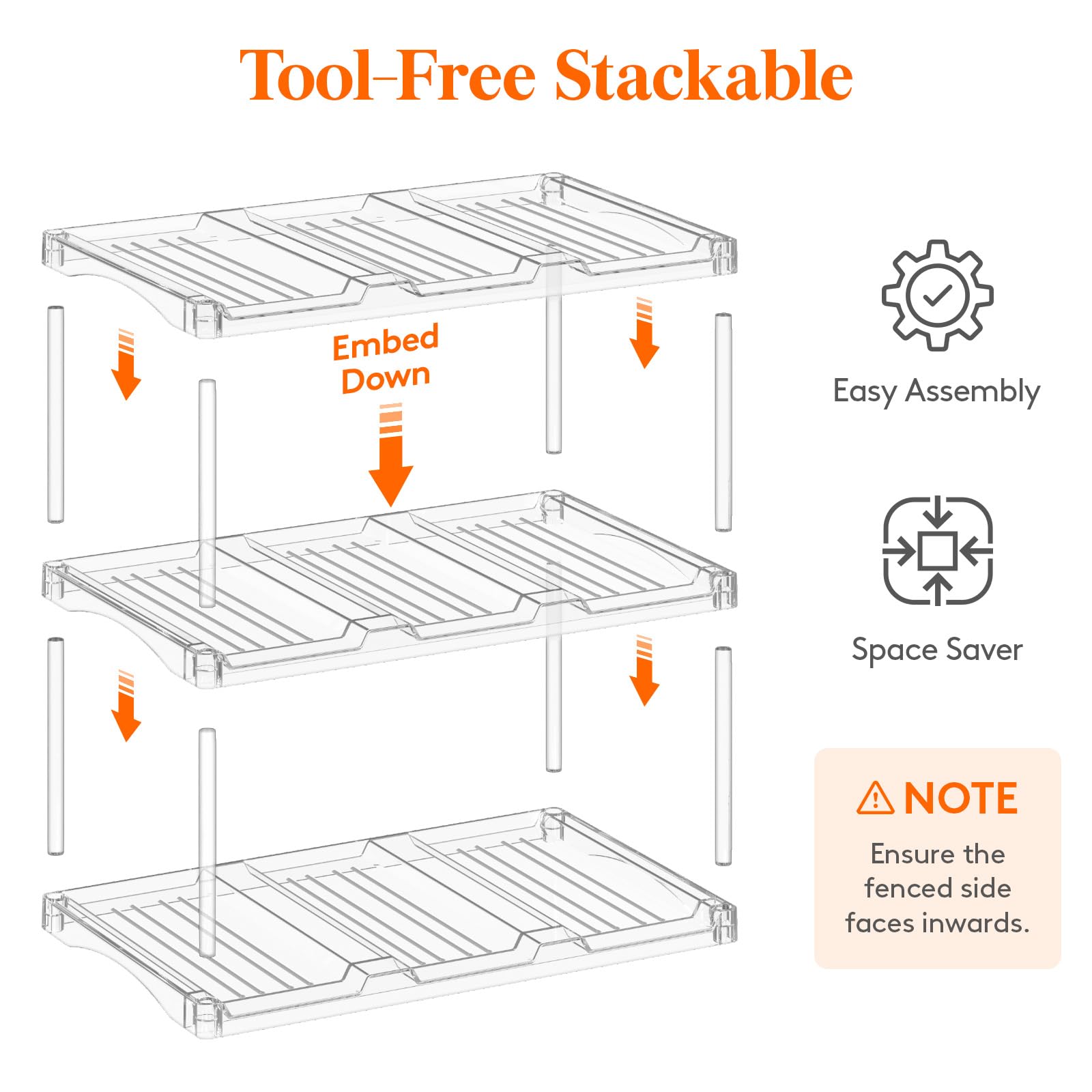Lifewit clear organizer highlights wine labels with a transparent design for easy selection