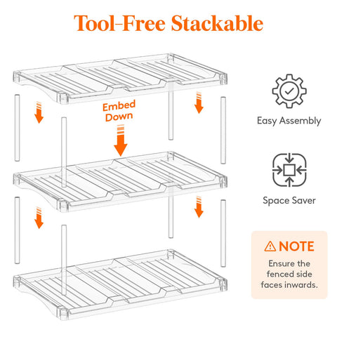 Lifewit clear organizer highlights wine labels with a transparent design for easy selection