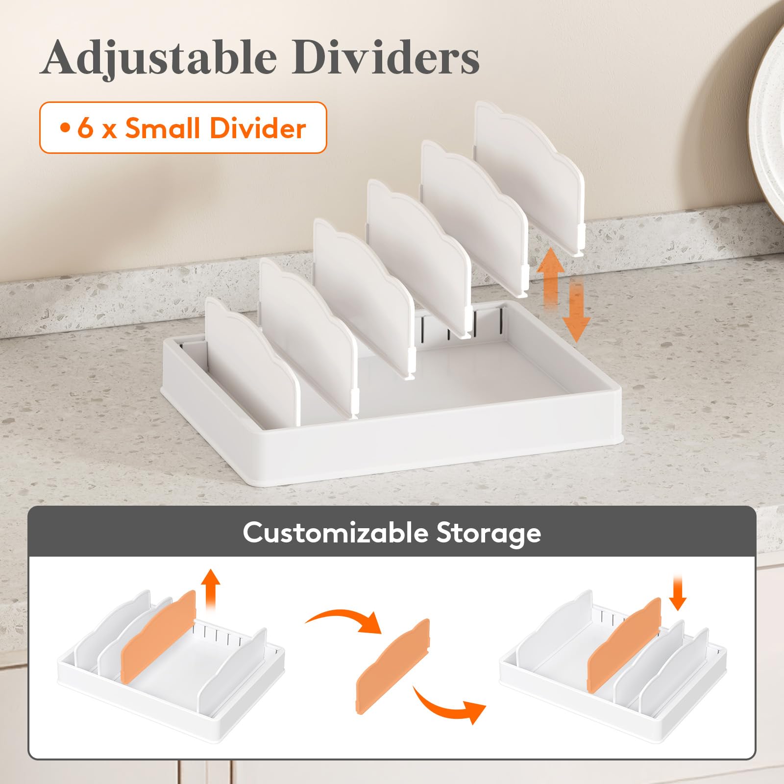 Lifewit compact kitchen storage fits in drawers and saves space.