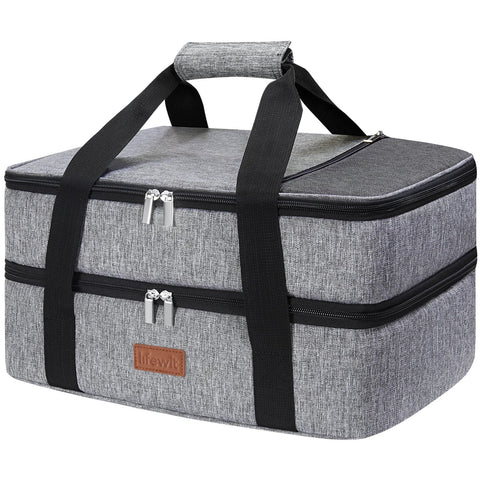 Lifewit double-decker carrier exterior with durable fabric and handles for easy transport.