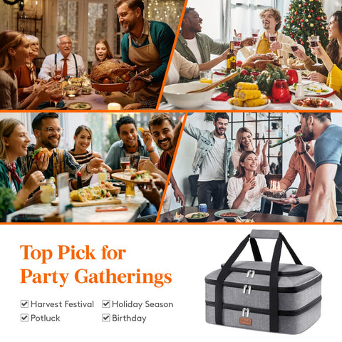 Lifewit use-case scenario: portable casserole carrier for gatherings.