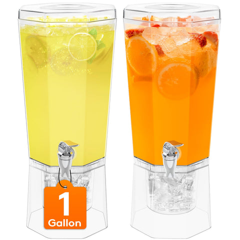 Lifewit double-gallon drink dispenser set with stand for parties