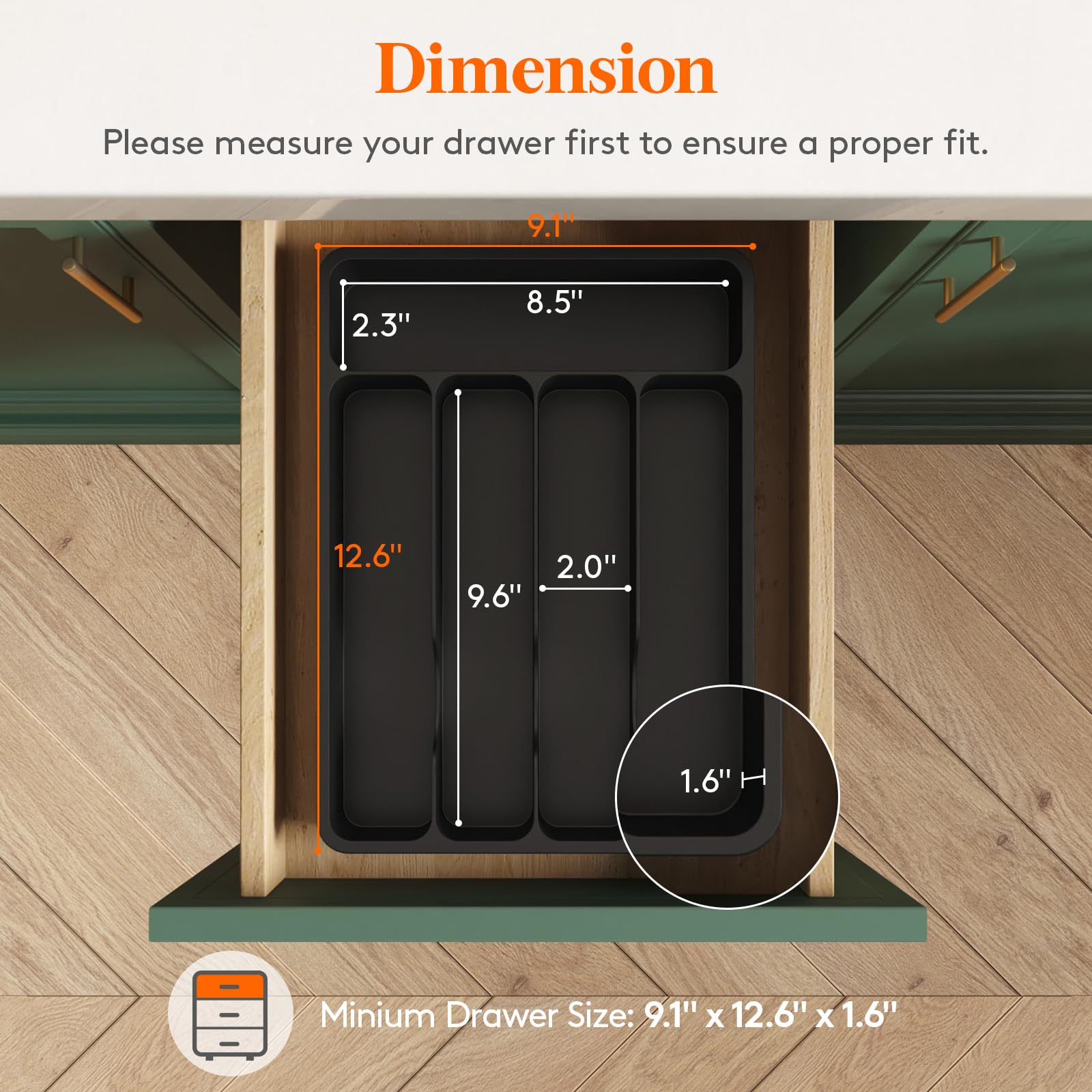 Close-up of Lifewit groove design for quick utensil access