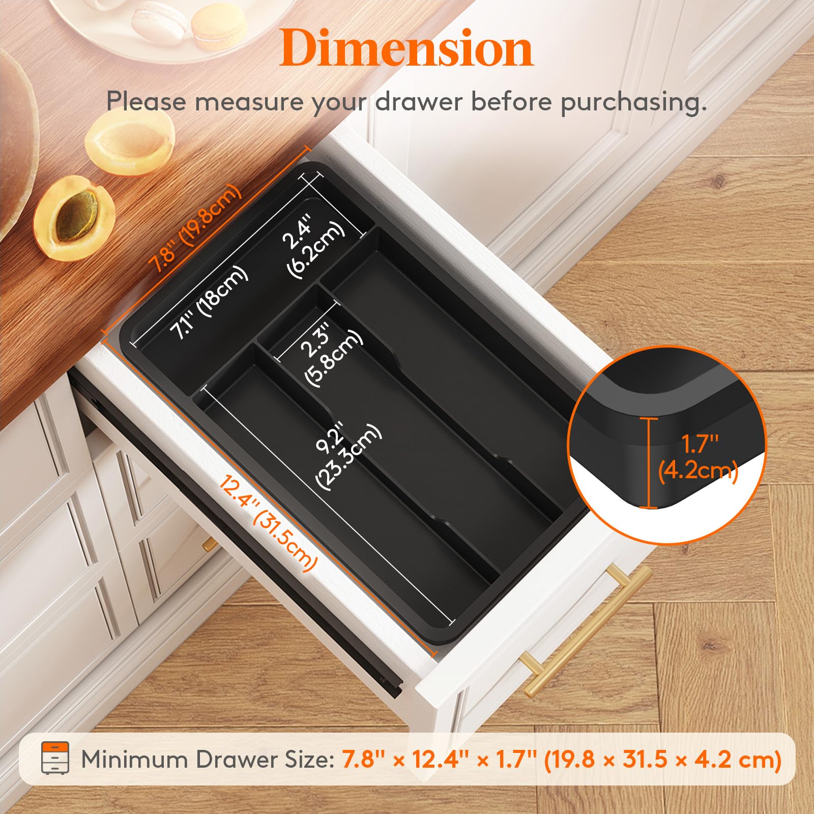 Lifewit drawer organizer fits most drawers, maximizing storage and reducing clutter