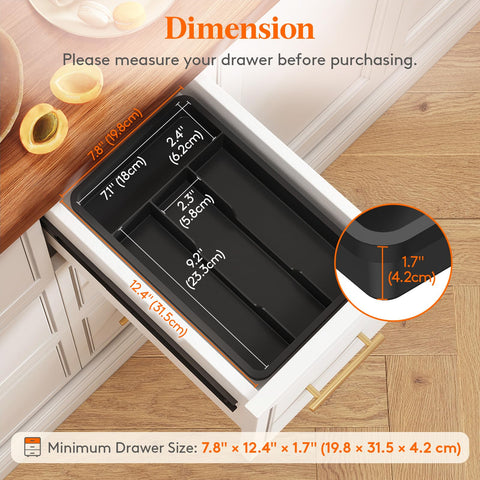 Lifewit drawer organizer fits most drawers, maximizing storage and reducing clutter