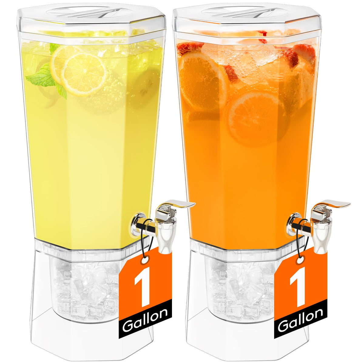 Lifewit dual-gallon drink dispenser on stand seen front view for party serving