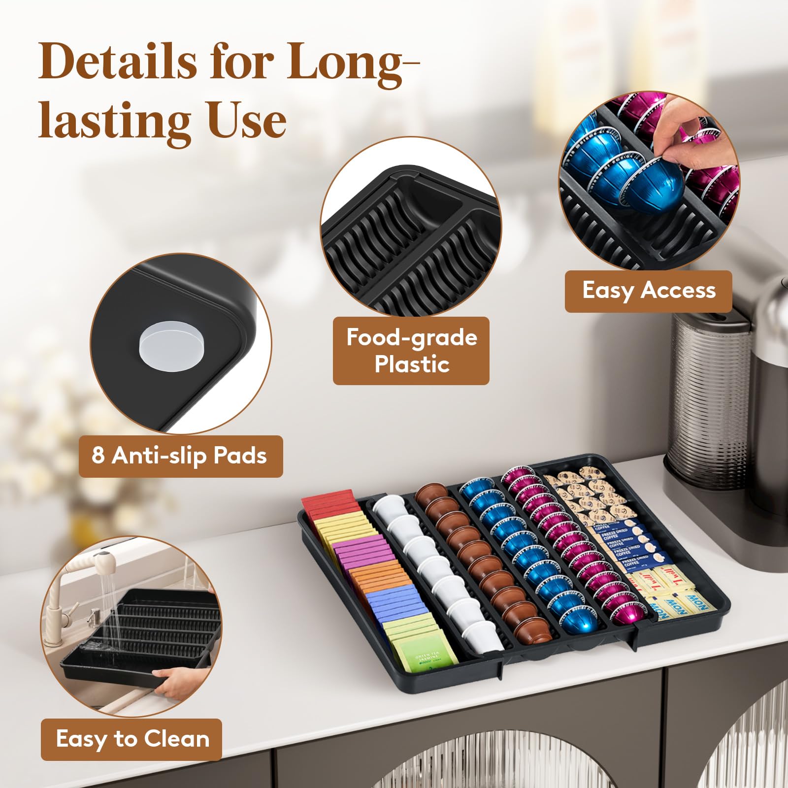 Lifewit easy-clean design makes wipe-down maintenance quick and simple.