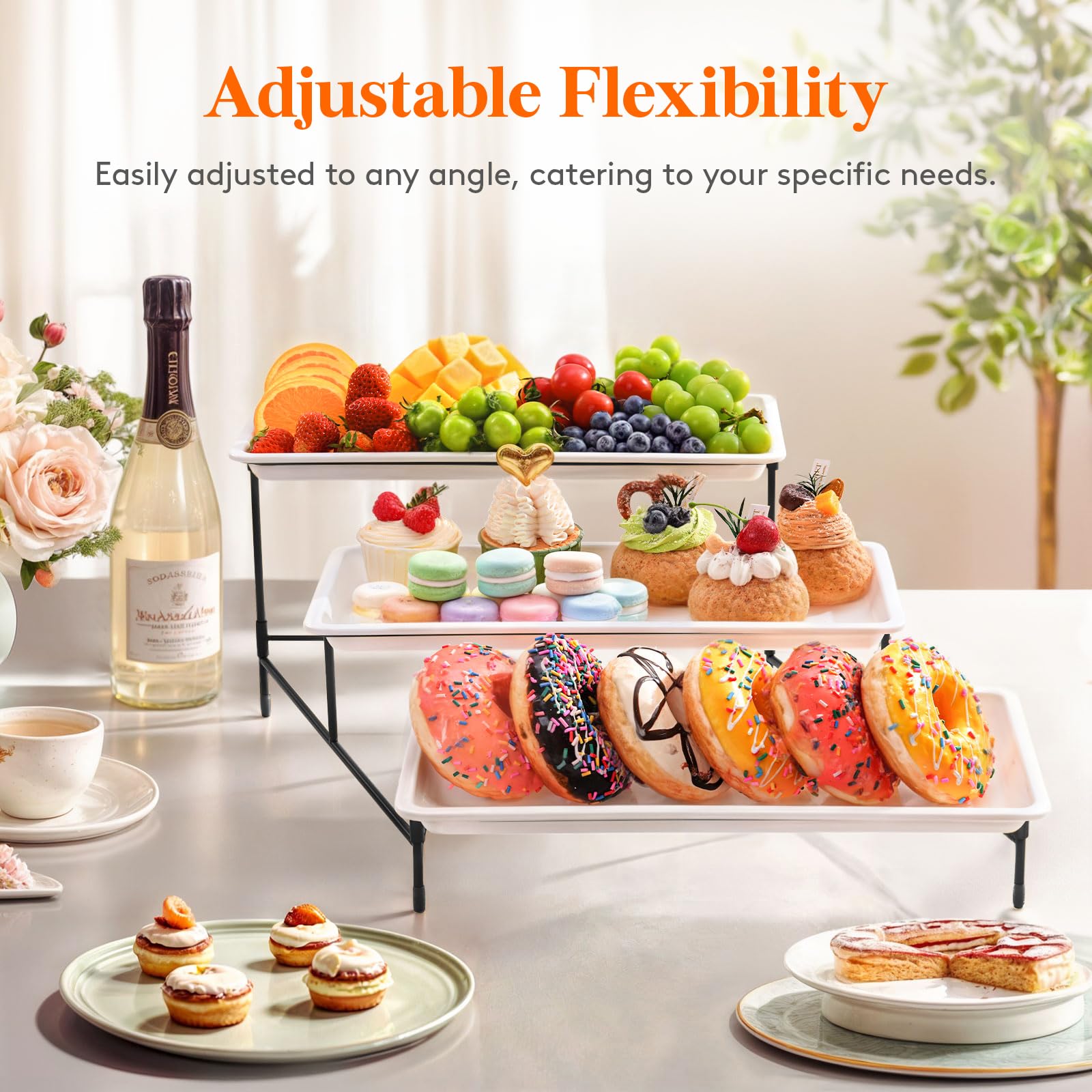 Lifewit easy-clean plastic trays simplify cleanup after entertaining.