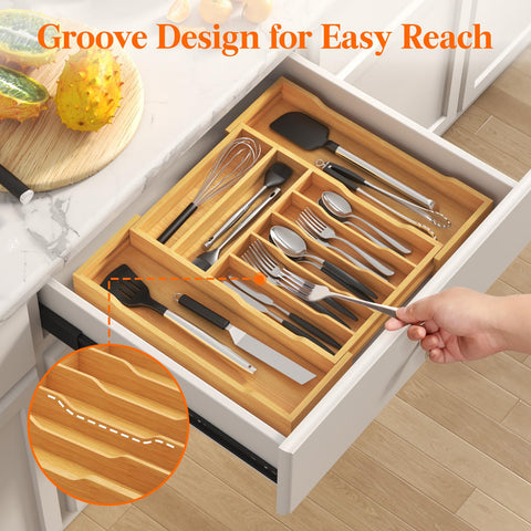 Lifewit easy-clean silverware drawer with durable finish