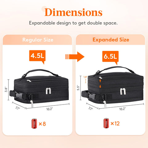 Lifewit expandable capacity with zip for extra storage