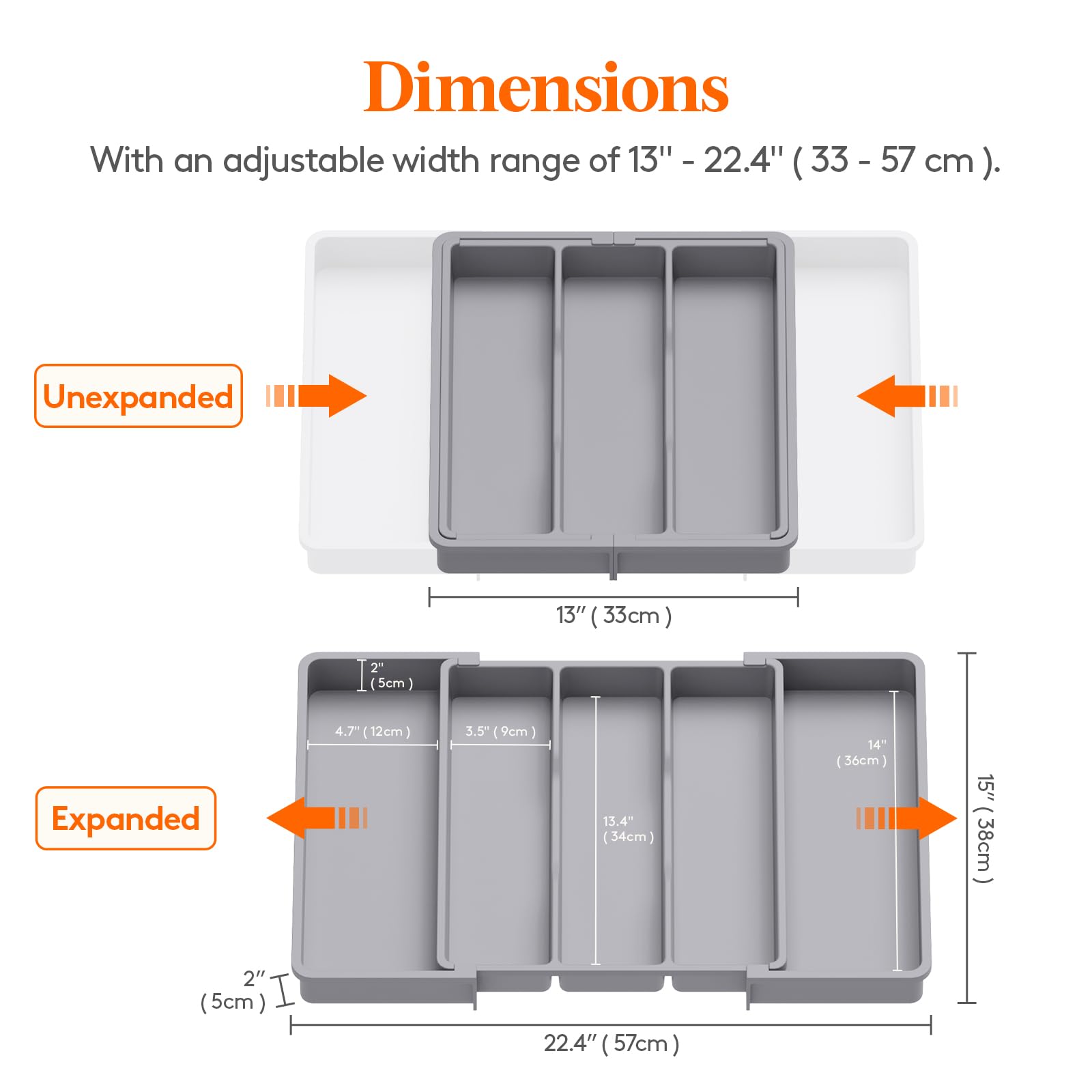 Lifewit expandable side slots provide extra space for ladles and whisks