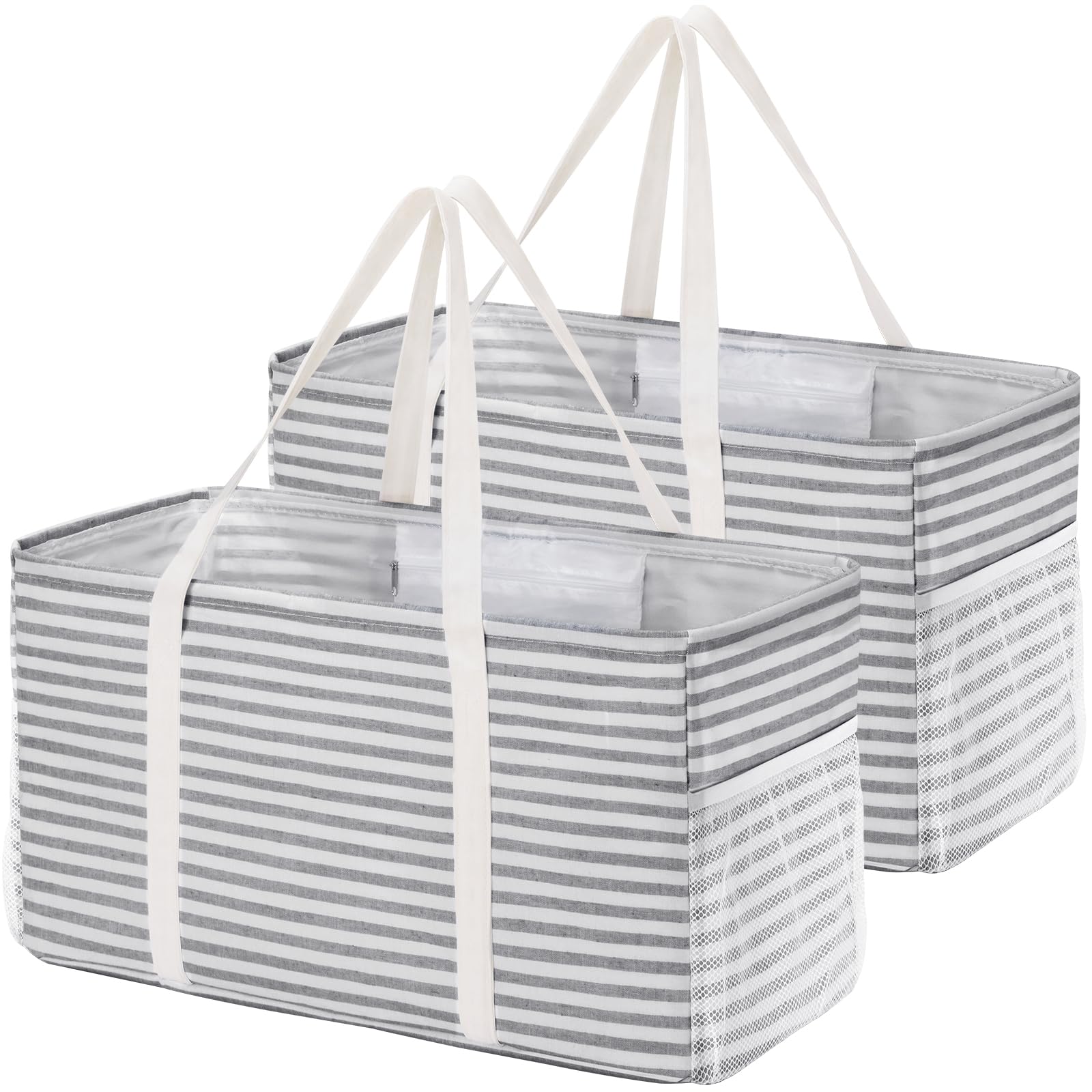 Lifewit extra-large tote bag standing upright for easy loading.