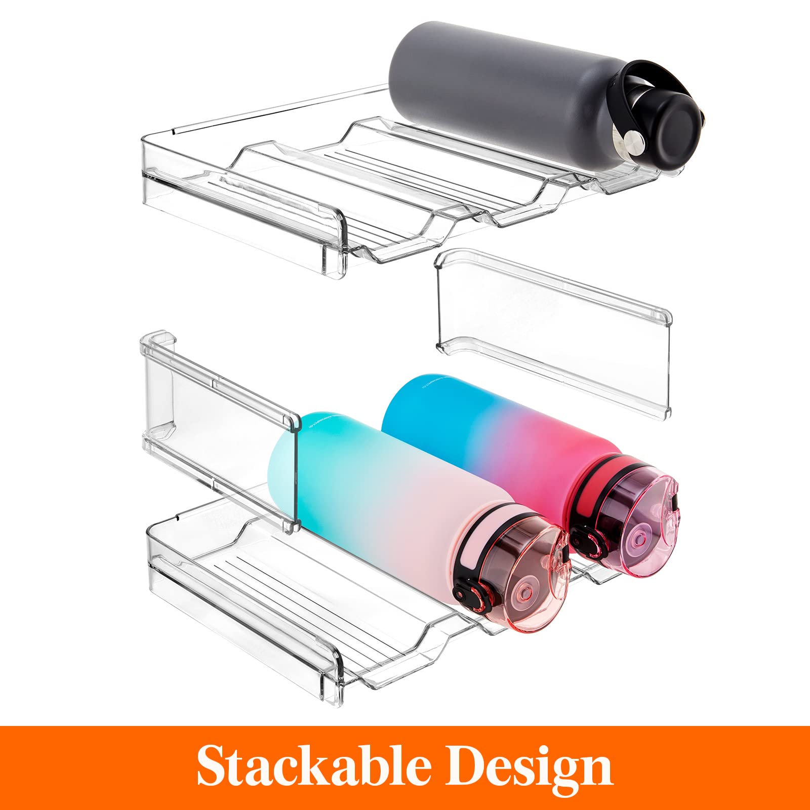 Lifewit fridge-compatible storage fits drinks for quick chilling.